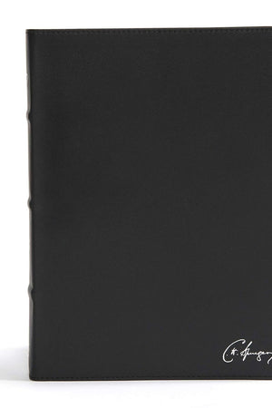 CSB Spurgeon Study Bible, Black Genuine Leather, Black Letter, Study Notes and Commentary, Quotes, Sermons Outlines, Easy-to-Read Bible Serif Type