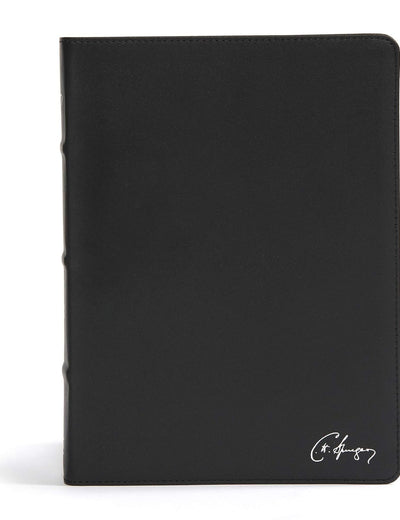 CSB Spurgeon Study Bible, Black Genuine Leather, Black Letter, Study Notes and Commentary, Quotes, Sermons Outlines, Easy-to-Read Bible Serif Type