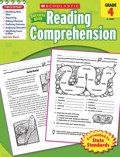 Scholastic Success With Reading Comprehension, Grade 4