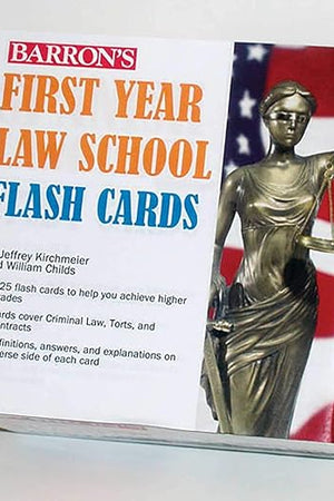 First Year Law School Flash Cards: 350 Cards with Questions & Answers (Barron's Test Prep)