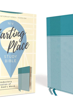 NIV, Starting Place Study Bible (An Introductory Study Bible), Leathersoft, Teal, Comfort Print: An Introductory Exploration of Studying God's Word