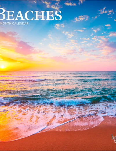 Beaches | 2026 7 x 14 Inch (Hanging) Monthly Mini Wall Calendar | BrownTrout | Travel Nature Tropical