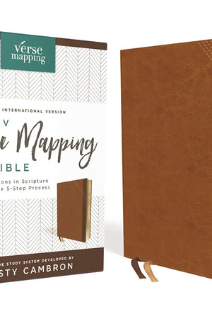 NIV, Verse Mapping Bible, Leathersoft, Brown, Thumb Indexed, Comfort Print: Find Connections in Scripture Using a Unique 5-Step Process