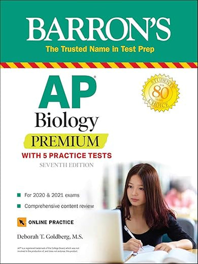 AP Biology Premium: With 5 Practice Tests (Barron's Test Prep)
