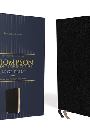 NIV, Thompson Chain-Reference Bible, Large Print, Bonded Leather, Black, Thumb Indexed, Red Letter, Comfort Print