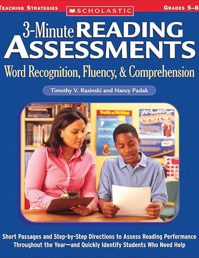 3-Minute Reading Assessments: Word Recognition, Fluency, and Comprehension: Grades 5-8