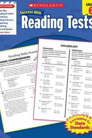 Scholastic Success With Reading Tests: Grade 6