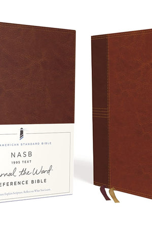 NASB, Journal the Word Reference Bible, Leathersoft over Board, Brown, Red Letter, 1995 Text, Comfort Print: Let Scripture Explain Scripture. Reflect on What You Learn.