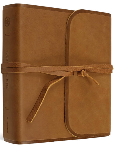 ESV Journaling Bible (Natural Leather, Brown, Flap with Strap): Holy Bible, English Standard Version