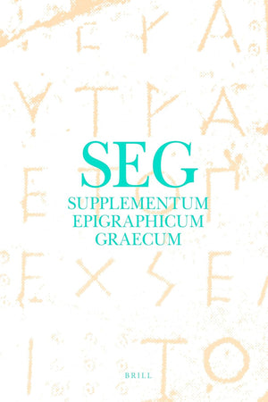Supplementum Epigraphicum Graecum, Volume XXXIV (1984)