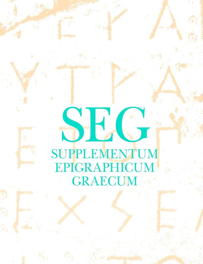 Supplementum Epigraphicum Graecum, Volume XXXIV (1984)