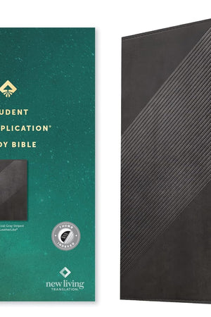 NLT Student Life Application Study Bible, Filament Enabled (LeatherLike, Charcoal Gray Striped, Indexed, Red Letter)