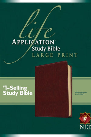 NLT Life Application Study Bible, Second Edition, Large Print (LeatherLike, Brown, Red Letter)