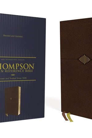 NIV, Thompson Chain-Reference Bible, Leathersoft, Brown, Red Letter, Thumb Indexed, Comfort Print