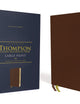 NIV, Thompson Chain-Reference Bible, Large Print, Genuine Leather, Cowhide, Brown, Red Letter, Art Gilded Edges, Thumb Indexed, Comfort Print