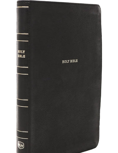 NKJV Holy Bible, Super Giant Print Reference Bible, Black Leathersoft, Thumb Indexed, 43,000 Cross references, Red Letter, Comfort Print: New King James Version