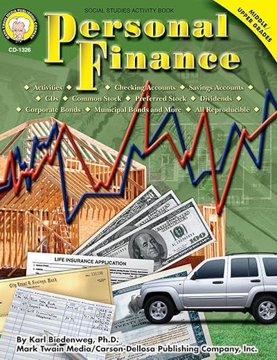 Mark Twain Personal Finance Workbook, Personal Finance Books for Grades 5-12, 5th Grade Workbook and Up Covering Financial Literacy and Economics, Mark Twain Books