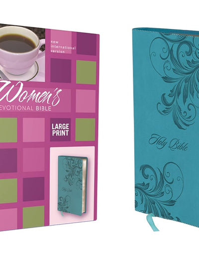 NIV, Women's Devotional Bible, Large Print, Leathersoft, Teal
