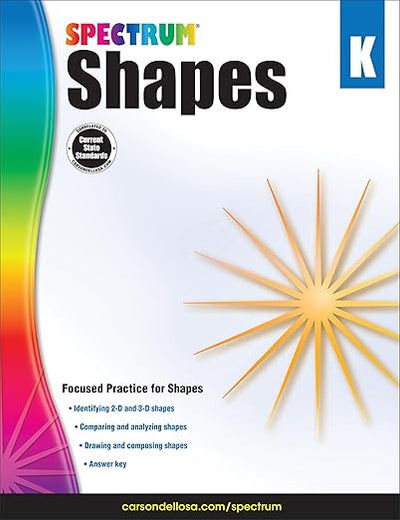 Spectrum - Shapes, Grade K Workbook (Volume 8)