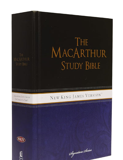 NKJV, MacArthur Study Bible, Large Print, Hardcover: Unleashing God's Truth One Verse at a Time (Holy Bible, New King James Version)