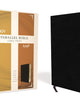 KJV, Amplified, Parallel Bible, Large Print, Bonded Leather, Black, Red Letter: Two Bible Versions Together for Study and Comparison