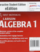 Algebra 1, Grades 9-12 Eedition: Holt Mcdougal Larson Algebra 1