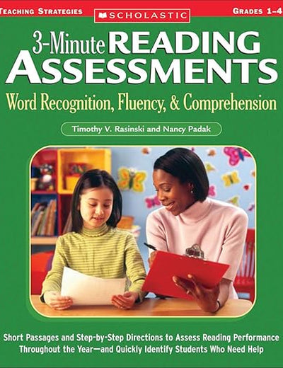 3-Minute Reading Assessments: Word Recognition, Fluency, and Comprehension: Grades 1-4