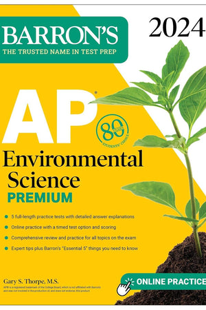 AP Environmental Science Premium, 2024: 5 Practice Tests + Comprehensive Review + Online Practice (Barron's AP Prep)