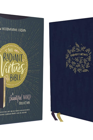 NIV, Radiant Virtues Bible: A Beautiful Word Collection, Leathersoft, Navy, Red Letter, Comfort Print: Explore the virtues of faith, hope, and love