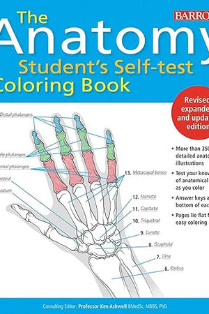 Anatomy Student's Self-Test Coloring Book (Barron's Test Prep)