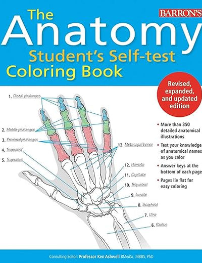 Anatomy Student's Self-Test Coloring Book (Barron's Test Prep)
