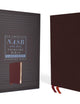 NASB, Thinline Bible, Large Print, Bonded Leather, Burgundy, Red Letter, 1995 Text, Thumb Indexed, Comfort Print