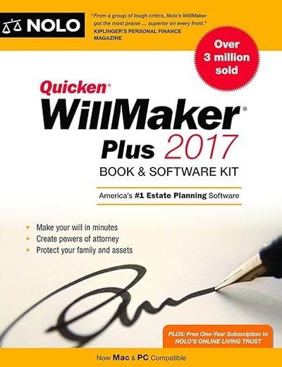 Quicken Willmaker Plus 2017: Book & Software Kit