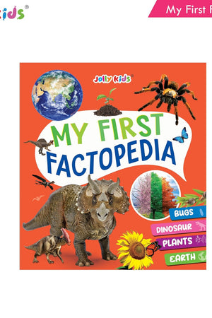 Jolly Kids My First Factopedia: Bugs-Dinosaurs-Plants-Earth 4 in 1 Book for Kids Ages 3-8 Years| Fact of Butterfly, Spinosaurus, Learn About Seeds, Beauty of Flowers, Blue Planet, Mountain