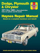 Dodge, Plymouth, & Chrysler RWD 6Cylinder & V8 Models (71-89) Haynes Repair Manual (Does not include 426 (Hemi), 3x2 bbl. Carb setups (Six-pak),fuel injection or front-wheel drive.)