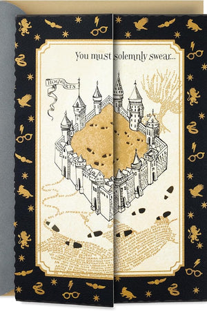 Hallmark Harry Potter Birthday Card (Marauder's Map)
