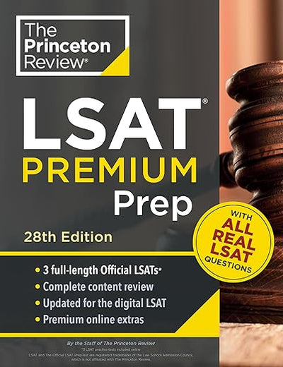 Princeton Review LSAT Premium Prep, 28th Edition: 3 Real LSAT PrepTests + Strategies & Review + Updated for the New Test Format (Graduate School Test Preparation)