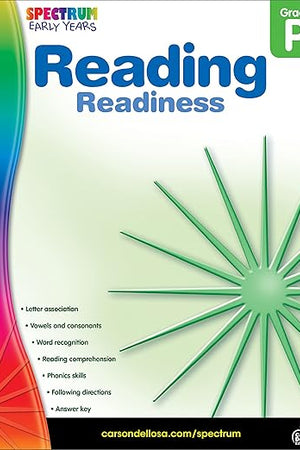 Spectrum Reading Readiness Preschool Workbooks, Phonics, Alphabet Letters & Sounds, Sight Words, and Guided Reading Preschool Learning Activities, Classroom or Homeschool Curriculum (Early Years)