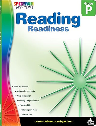 Spectrum Reading Readiness Preschool Workbooks, Phonics, Alphabet Letters & Sounds, Sight Words, and Guided Reading Preschool Learning Activities, Classroom or Homeschool Curriculum (Early Years)