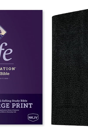 NKJV Life Application Study Bible, Third Edition, Large Print (Bonded Leather, Black, Red Letter)