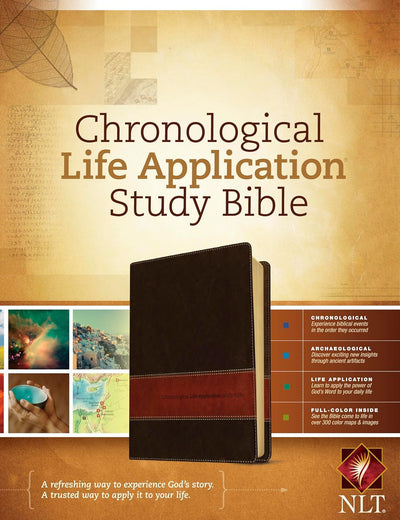 NLT Chronological Life Application Study Bible, TuTone (LeatherLike, Brown/Tan)