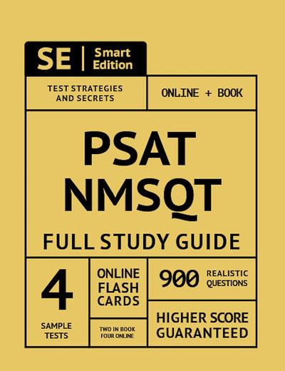 Psat/Nmsqt Full Study Guide: Complete Subject Review With 4 Full Practice Tests, Realistic Questions Both in the Book and Online Plus Online Flashcards