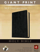 Holy Bible, Giant Print NLT (Bonded Leather, Black, Indexed, Red Letter)
