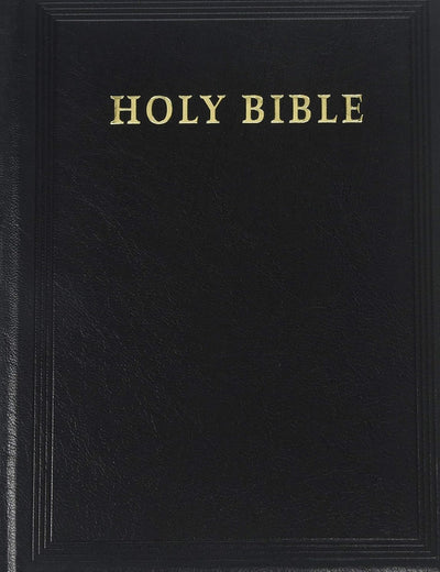 KJV Lectern Bible with Apocrypha, Black Goatskin Leather over Boards, KJ986:XAB