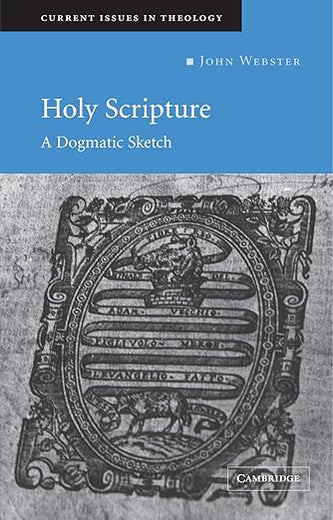 Holy Scripture: A Dogmatic Sketch (Current Issues in Theology, Series Number 1)