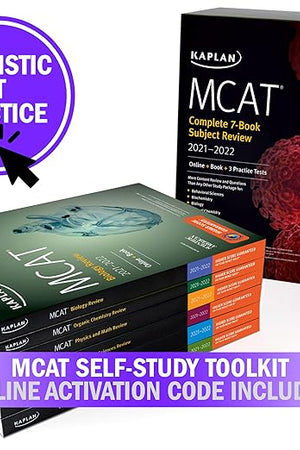 MCAT Self-Study Toolkit 2021-2022: Complete 7-Book Subject Review + 6 Practice Tests + Adaptive Qbank (Kaplan Test Prep)