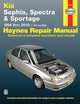 Kia Sephia (94-01), Spectra (00-09) & Sportage (05-10) Haynes Repair Manual