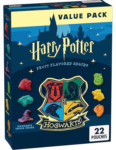 Harry Potter Fruit Flavored Snacks, Fat Free and Gluten Free Snacks, 17.6 oz (22 Pouches)