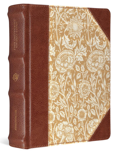 ESV Single Column Journaling Bible, Large Print (Cloth over Board, Antique Floral Design): Holy Bible, English Standard Version