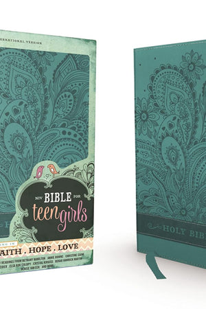 NIV, Bible for Teen Girls, Leathersoft, Blue: Growing in Faith, Hope, and Love – The Perfect Christian Faith Gift for Your Teenage Girl, Age 13-18